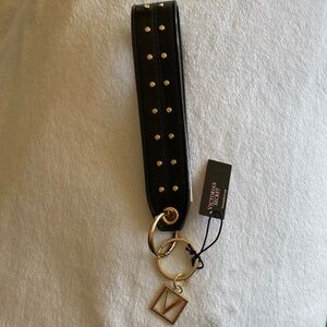 *NEW* VICTORIA SECRET BLACK WITH GOLD STUD WRISTLET